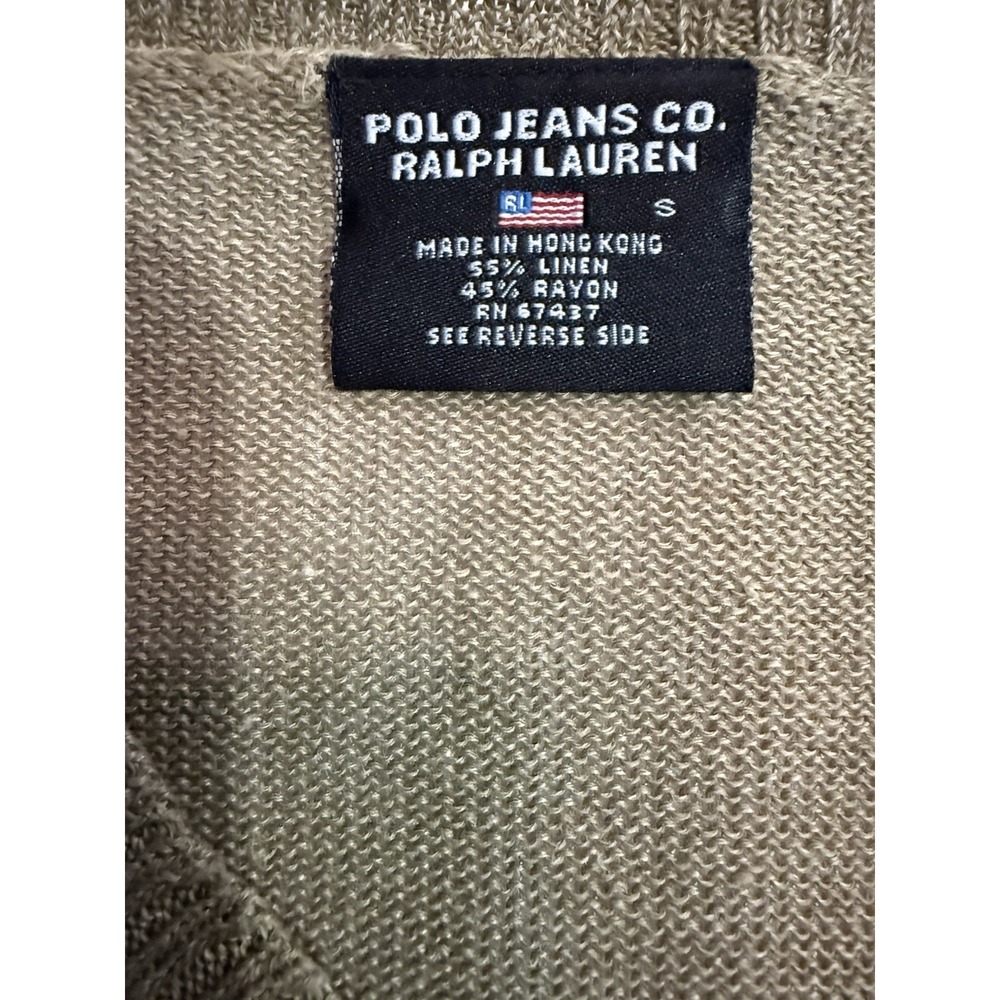 Polo Jean Co. Ralph Lauren Vintage Linen Blend Sweater Size Small Casual EUC - Picture 3 of 4